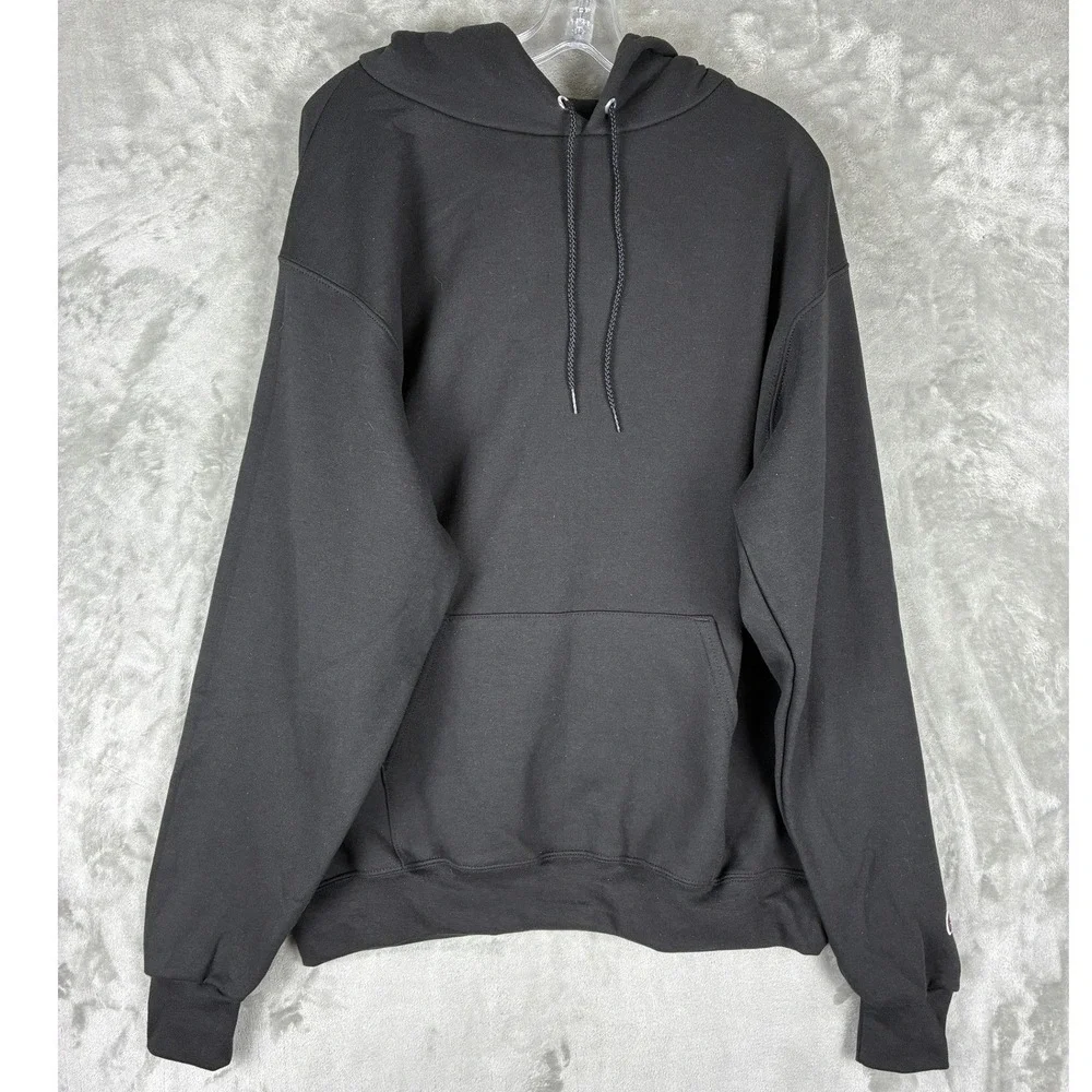 NWOT Champion Men Black Pullover Hoodie Sweatshirt Large Authentic Athleticwear‎